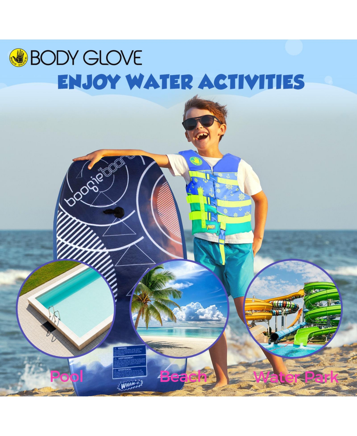 Body Glove Vision Child Life Vest - Woven Polymer Life Jacket Type Iii Pfd