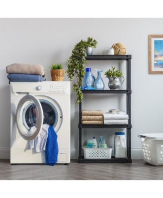 4-Tier Shelving Unit, Black