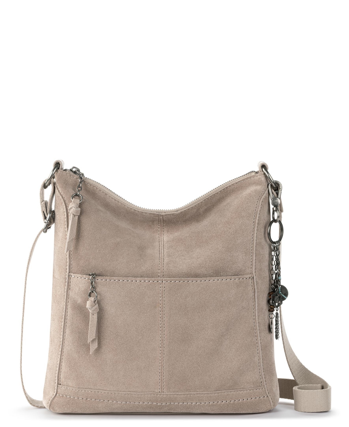 The Sak Women's Lucia Leather Crossbody Bag - Sand Suede | Smart Closet