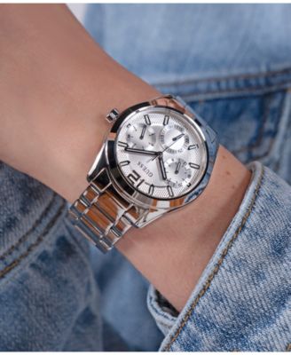 Women's Multi-Function Silver Stainless Steel Watch 38mm