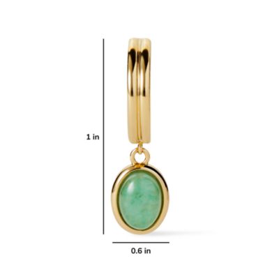 Gemstone Hoop Earrings - Dobby