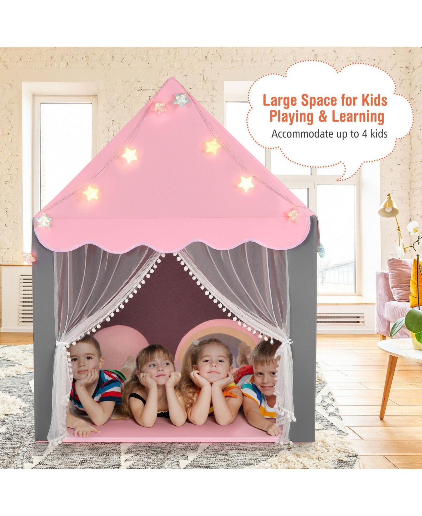 Детская игрушка SKONYON Star Lights Playhouse Tent, Ages 3-8 — фото 2