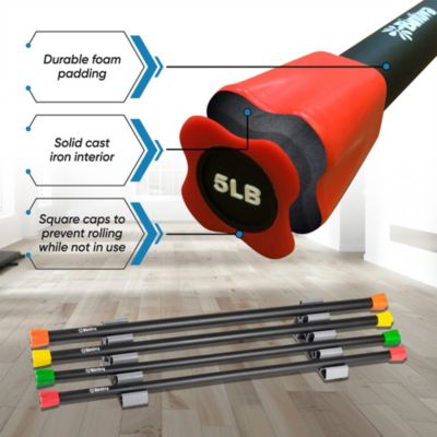 Body Bar - Weighted Workout Bar Set - 5, 8, 12lb