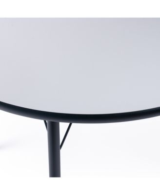 Activity Table 36" Round Black Edge - Black Legs Adjusts 21" - 30"