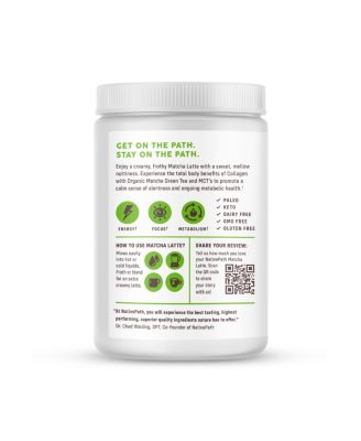 Collagen Peptides - Hydrolyzed Type 1 & 3 Collagen. Keto & Paleo Grass-Fed Protein Powder for Hair, Skin, Nails, Bones, Joints, Digestion and More - No Gluten or Dairy (Matcha Latte, 228g)