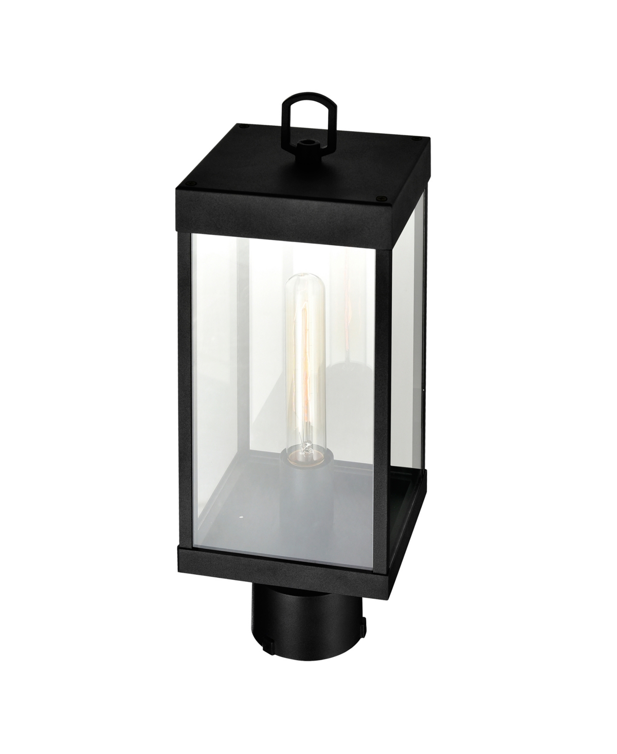 Shop Cwi Lighting 18" Metal Windsor 1 Light Outdoor Lantern Head In Black