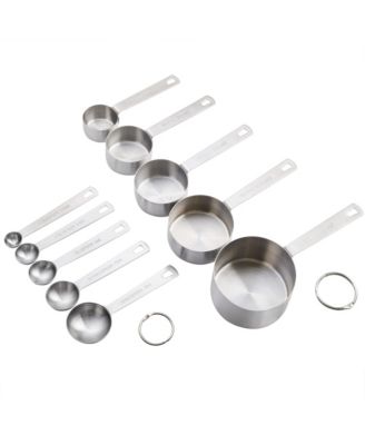 10-Piece Stainless Steel Measuring Cups & Spoon Set
