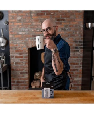 Carving Fork and Whisk Latte Tattoo Mug, 15oz