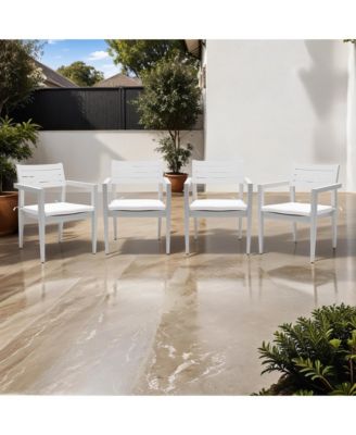 Sleek Contemporary Aluminum Dining Set for Indoor/Outdoor Living