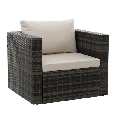 Streamdale Premium Patio Furniture Set PE Wicker, Tempered Glass Table