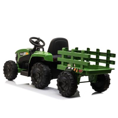 Streamdale Kids Ride-On Tractor with Trailer & Lights, Perfect Gift for Ages 3-6