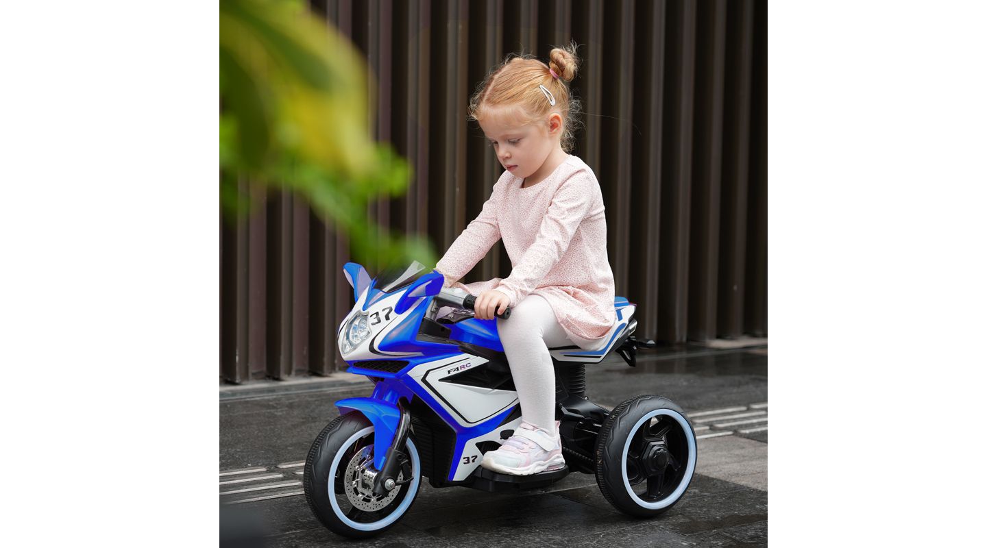 Детская игрушка Streamdale Furniture Electric Ride-On Motorcycle with Music, 3–4 года, цвет: Синий — фото 3