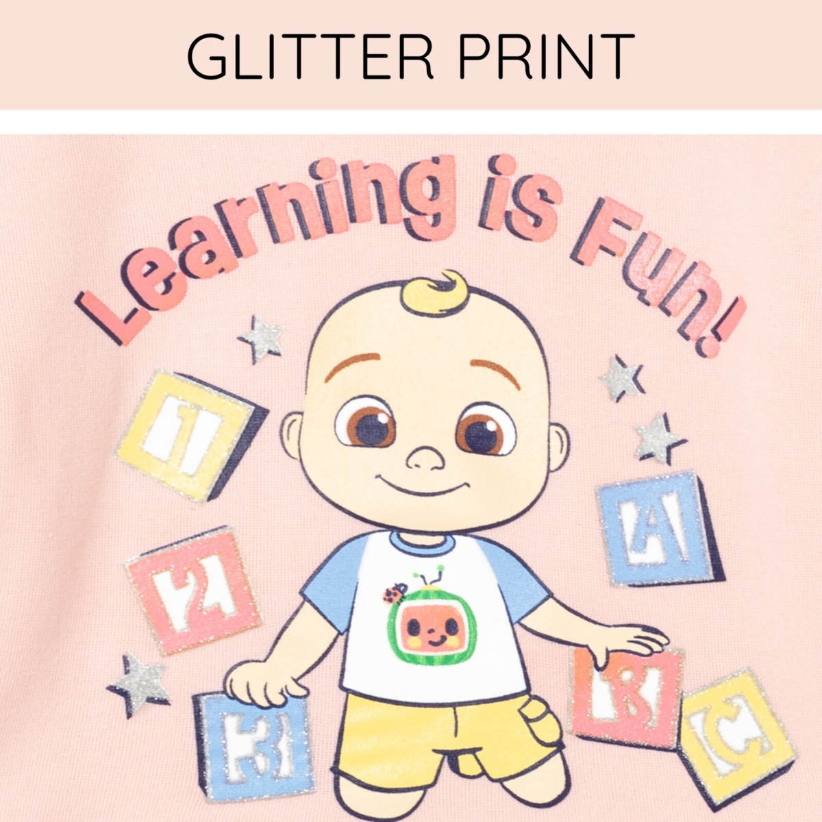 CoComelon Toddler Girls Jj Baby Pullover Fleece Sweatshirt and Pants Set to -pink