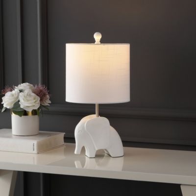 Koda 17.5" Eclectic Southwestern Resin/Iron Elephant LED Kids' Table Lamp, Yellow