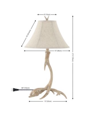 Antler 27.5" Rustic Resin LED Table Lamp, Beige