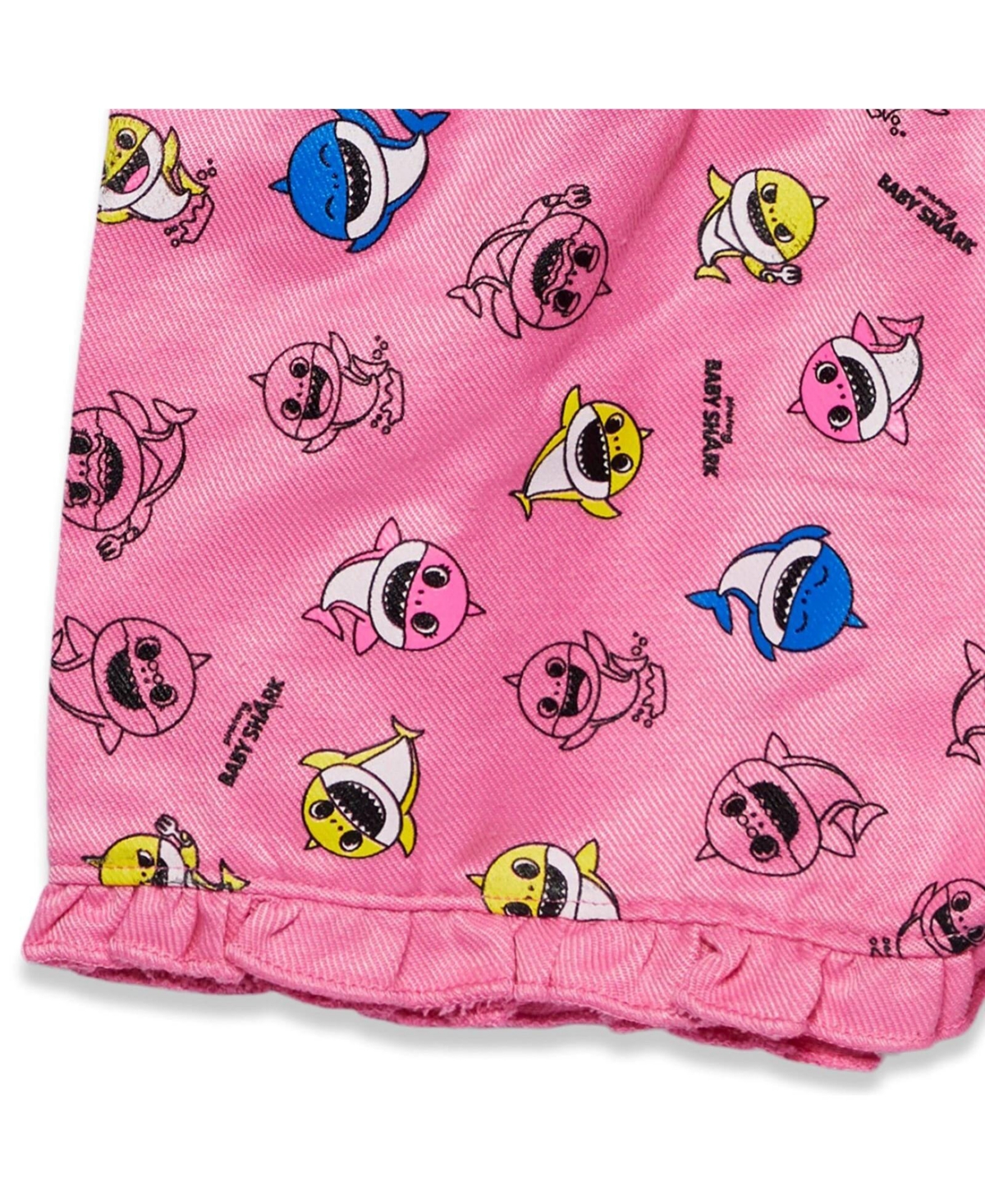 Pinkfong Baby Girls Baby Shark Graphic T-Shirt and Shorts Outfit Set to -white
