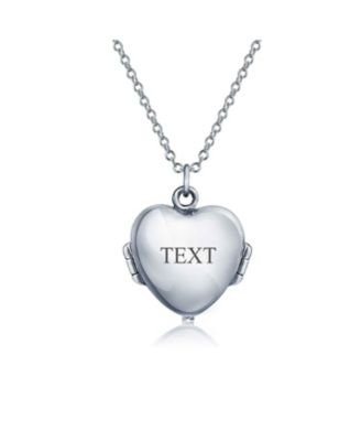 Dome Large Guardian Angel Wing Feathered Heart Shaped Photo Locket Holds Photos Pictures Oxidized Silver Necklace Pendant