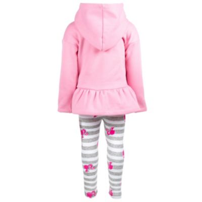 Toddler Girls Fleece Hoodie and Leggings Outfit Set