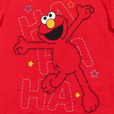 Little Boys Elmo's Book of Friends 2 Pack T-Shirts and Board Book Set
