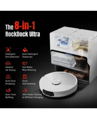 S8 MaxV Ultra Robot Vacuum and Mop with FlexiArm Design Side Brush, 10,000 Pa Suction and 8-in-1 RockDock Ultra