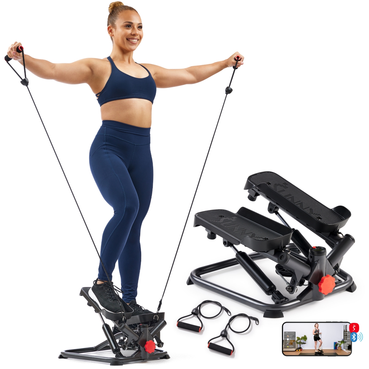 Smart Twist Stepper Machine - Sf-S0979SMART - Dark gray w silver