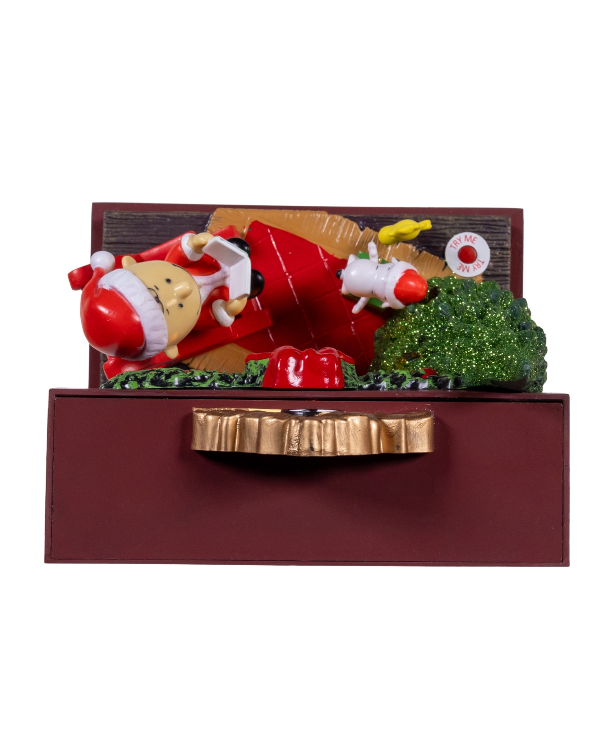 Kurt Adler Peanuts Battery-operated Musical Fireplace Table Piece, 6 Inches In Multicolored