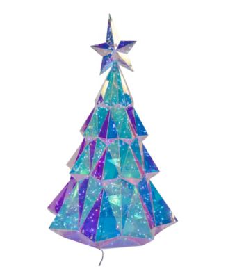 20-Inch Pre-Lit Multifunction 200 Cool White Fairy LED Holographic Christmas Tree