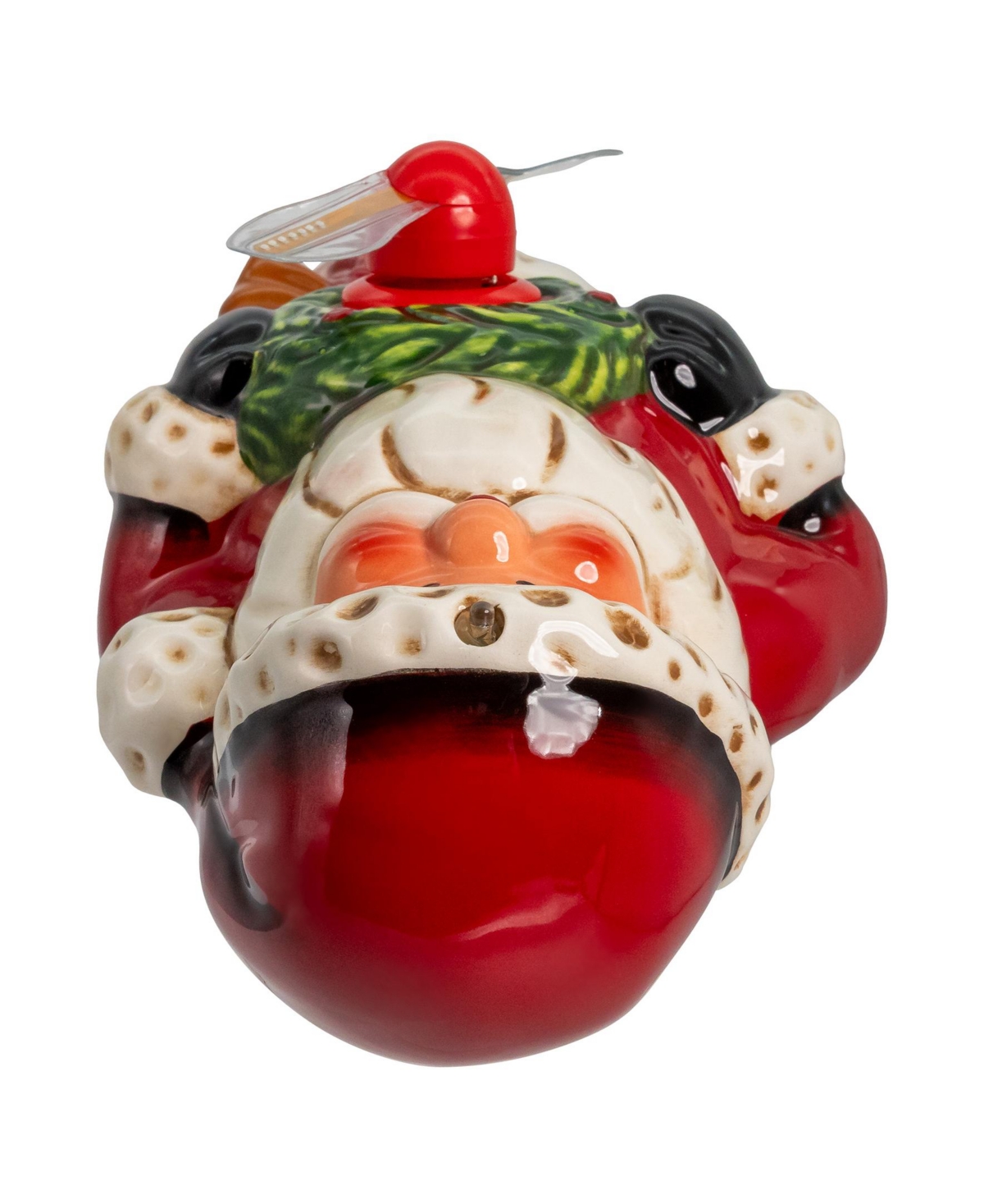 Kurt Adler 10-Inch Battery Operated Musical Santa Table Piece with Digital Propeller