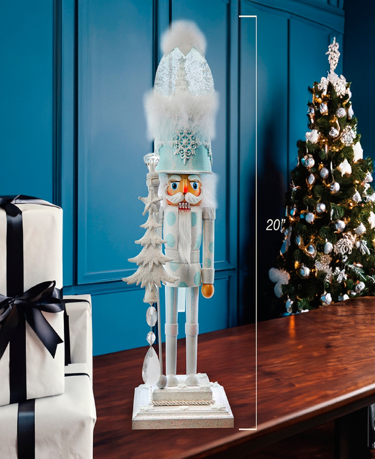 Kurt Adler 20-inch Hollywood Battery Operated Lighted Musical Hat Nutcracker In Multicolored