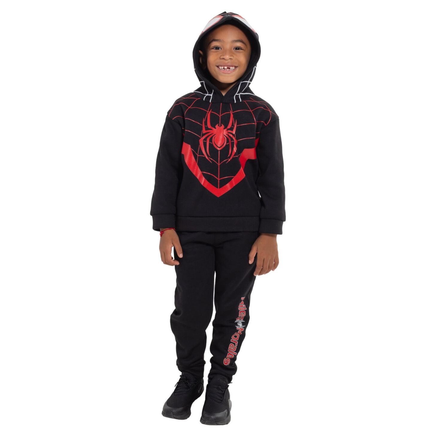 Детский комплект Spider-Man Marvel Avengers: флисовое худи и брюки для мальчиков, цвет: Miles Morales — фото 5