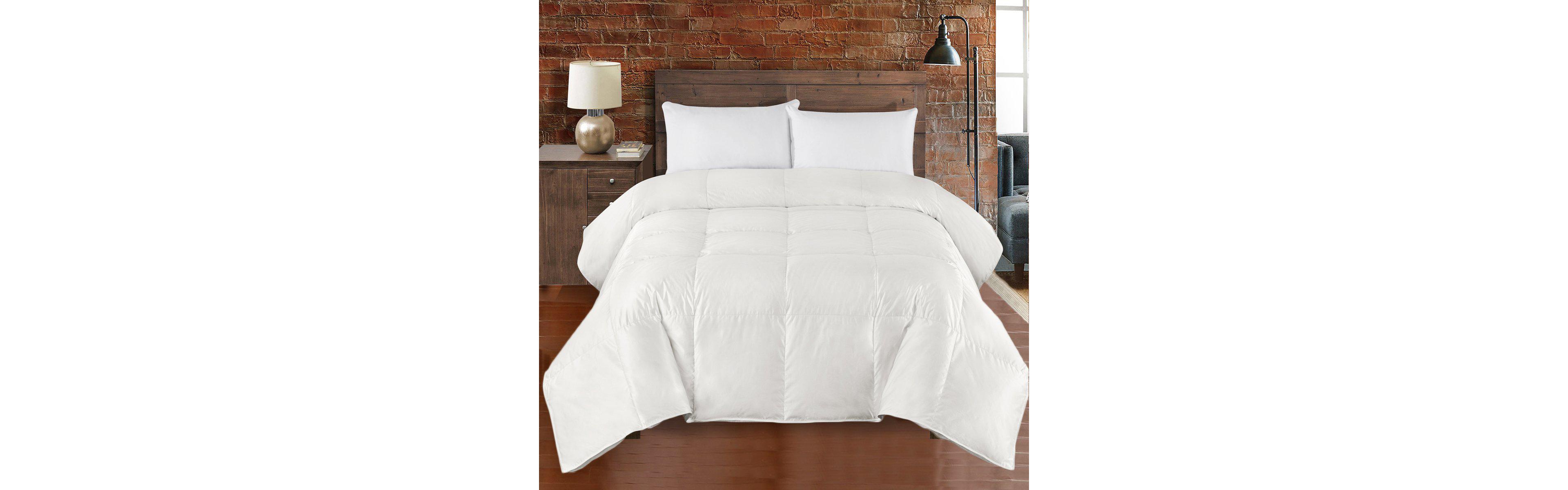Egyptian Linens Heavyweight Silk Goose Down Fill Comforter – Solid, Full/Queen