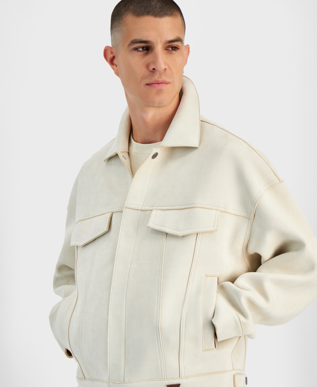 Guess Men's Baldwin Faux-Suede Jacket