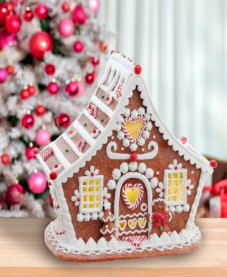 7.87-Inch Battery Operated LED Gingerbread House