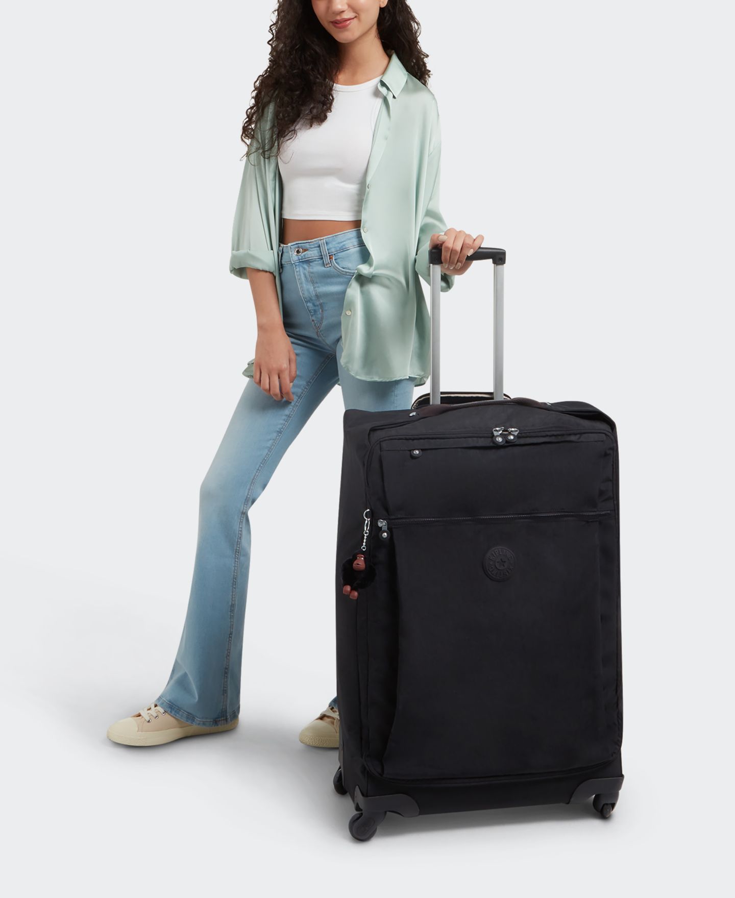 Чемодан Kipling Darcey Large Rolling Luggage, цвет: Чёрный — фото 6
