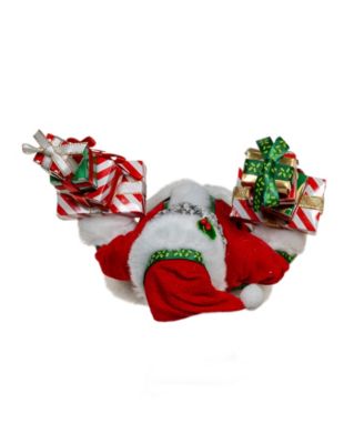 10.5-Inch Fabrich&eacute; African American Santa with Gifts