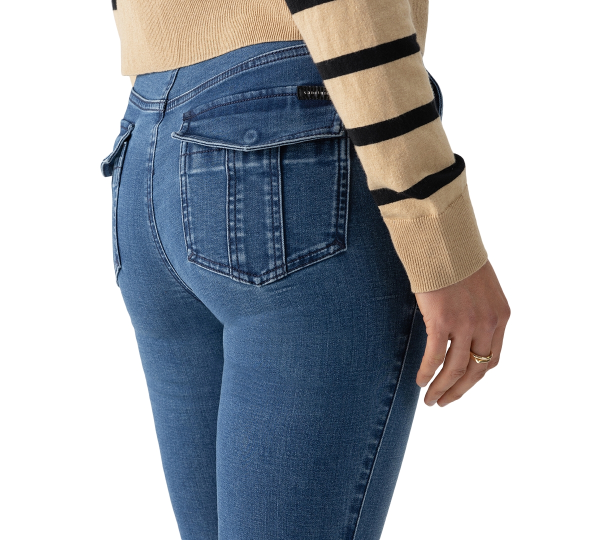 Sanctuary Hayden Denim Bootcut Jeans In Lucky Streak