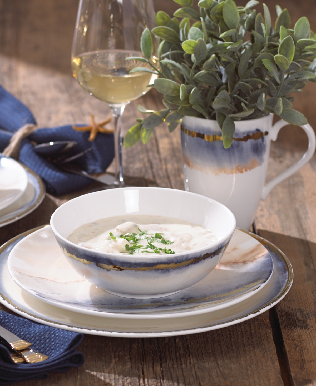 Lenox Summer Radiance 12 Piece Dinnerware Set, Service For 4 In White