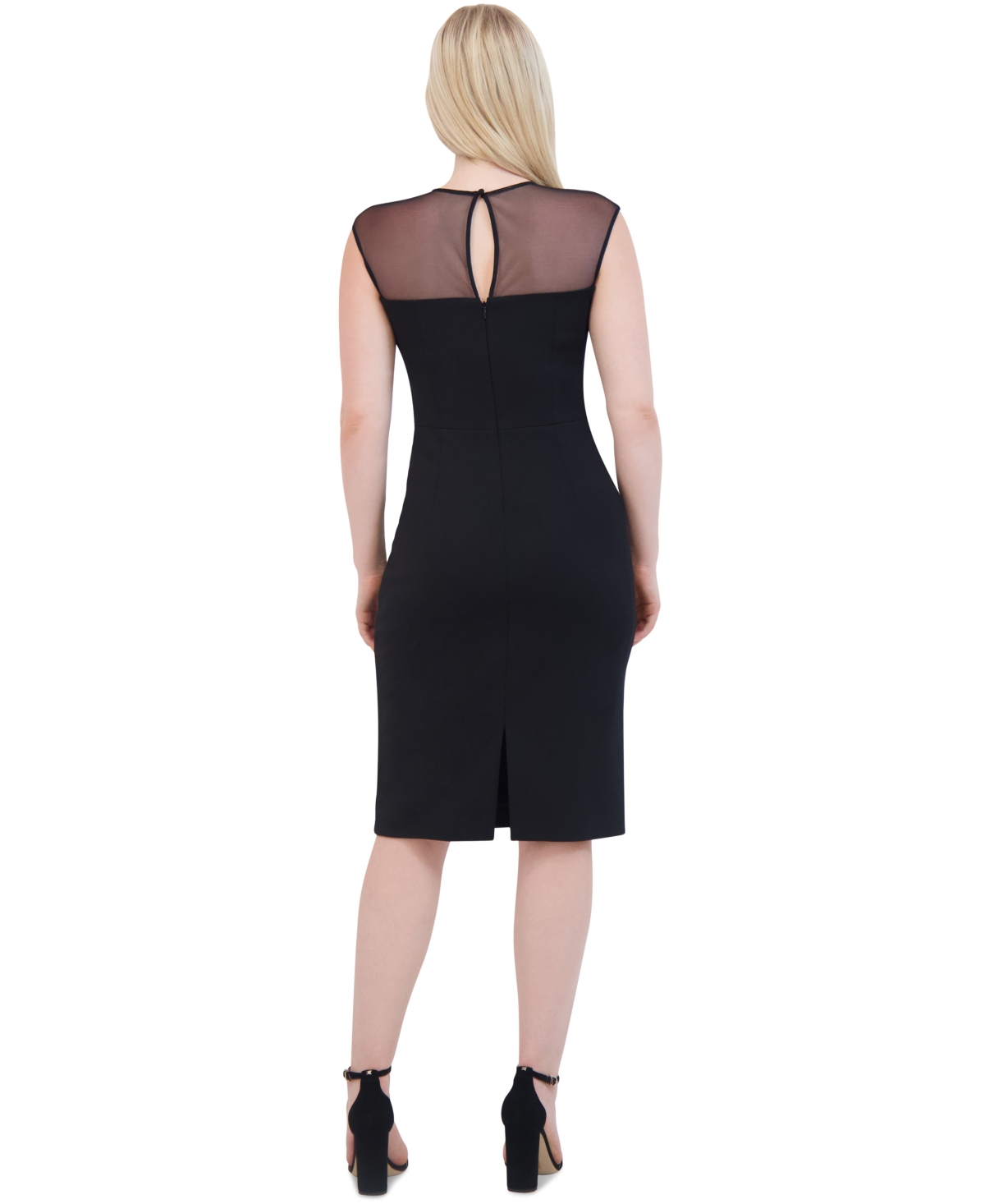 Eliza J Women's Bow-Trim Illusion Sheath Dress
