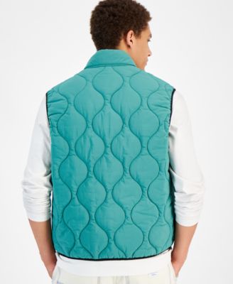 Men's Slim-Fit Quilted Water-Repellent Full-Zip Puffer Vest 