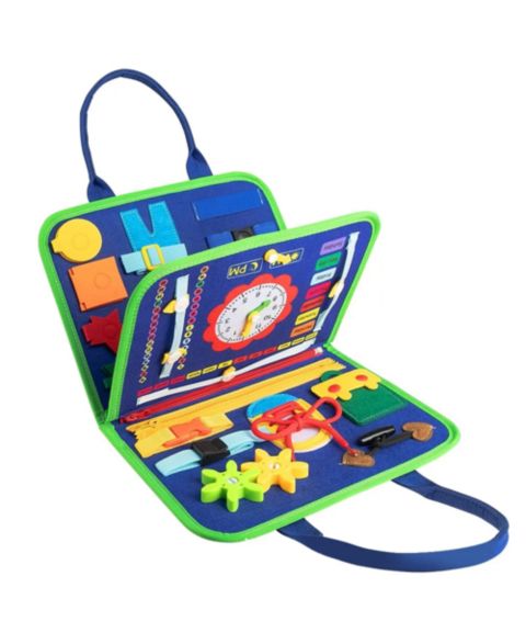 Детская игрушка Cowin Montessori Sensory Dinosaur Interactive Book, Ages 1+, цвет: Тёмный синий