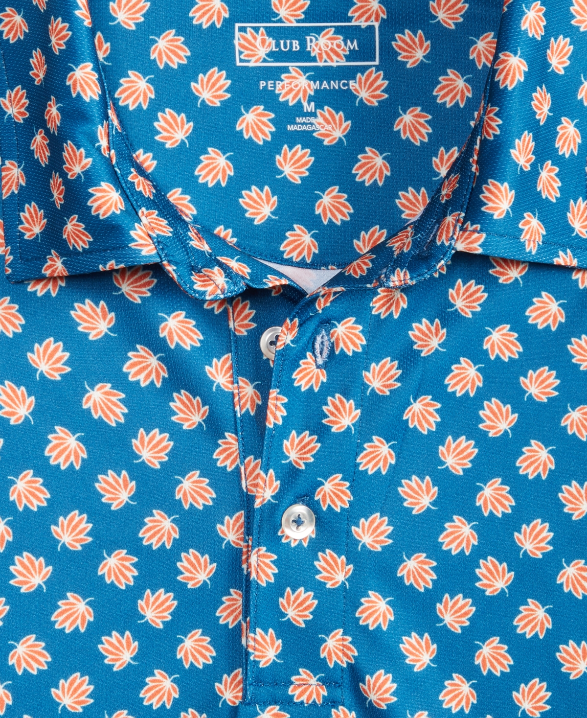 Club Room Men's Banana Leaf Tech Polo Shirt, Created for Macy's
