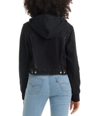 Women's Hybrid Hoodie Trucker Jacket