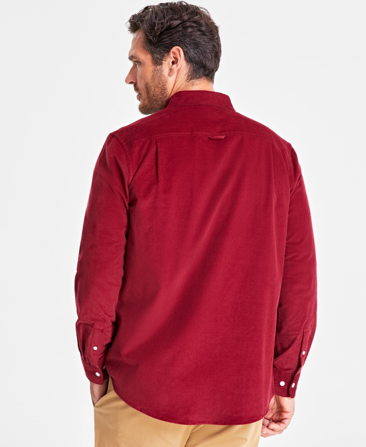 Club Room Men's Regular-Fit Stretch Corduroy Shirt, Created for Macy's