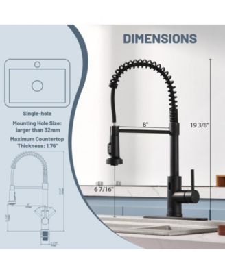 68.7 inches 1.8 GPM Pull Down Touchless Sensor Single Handle Kitchen Faucet with Accessories