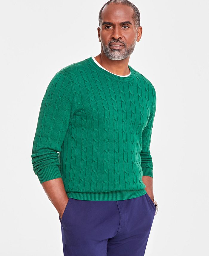 Club Room Men's Cable Knit Cotton Sweater Vest Black main image 1