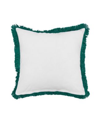 Bunny Floral Spring Printed and Embellished Spring Easter Themed Accent Throw Pillow, 18" x 18"