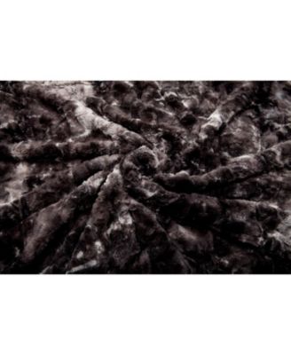 Premium Wolf Faux Fur & Sherpa Minky Reversible Blanket, Throw