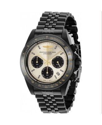 Men's 36738 Speedway Quartz Chronograph Black, Gold Dial Watch