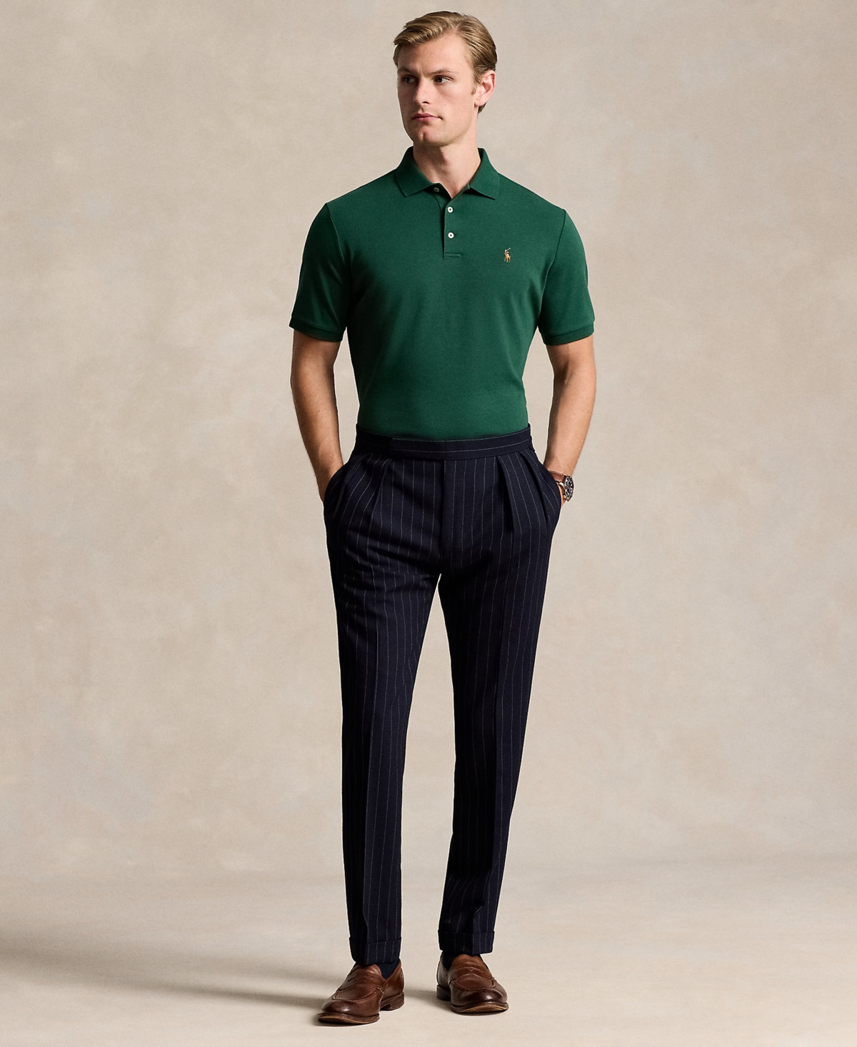 Polo Ralph Lauren Men's Classic Fit Soft Cotton Polo In Green