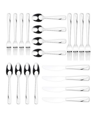 Rhoda Mirror 42 Piece Flatware Set with Wire Caddy, Service for 8 